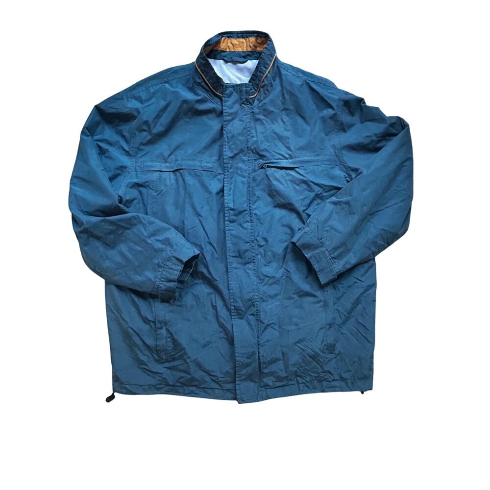 Vintage Paul & Shark Soft Blue Yellow Yachting Windbreaker Jacket L Y2K Men’s